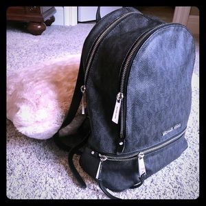 Michael Kors Rhea Black Backpack Purse